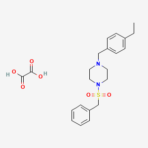 molecular formula C22H28N2O6S B3940243 1-(benzylsulfonyl)-4-(4-ethylbenzyl)piperazine oxalate 