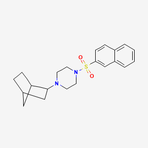 molecular formula C21H26N2O2S B3940247 1-bicyclo[2.2.1]hept-2-yl-4-(2-naphthylsulfonyl)piperazine 