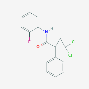2,2-dichloro-N-(2-fluorophenyl)-1-phenylcyclopropanecarboxamide
