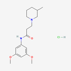molecular formula C17H27ClN2O3 B3940269 N-(3,5-dimethoxyphenyl)-3-(3-methyl-1-piperidinyl)propanamide hydrochloride 