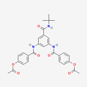 molecular formula C29H29N3O7 B3940275 {5-[(tert-butylamino)carbonyl]-1,3-phenylene}bis(iminocarbonyl-4,1-phenylene) diacetate 