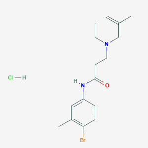 molecular formula C16H24BrClN2O B3940277 N~1~-(4-bromo-3-methylphenyl)-N~3~-ethyl-N~3~-(2-methyl-2-propen-1-yl)-beta-alaninamide hydrochloride 