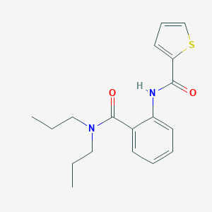 molecular formula C18H22N2O2S B394028 N-[2-(dipropylcarbamoyl)phenyl]thiophene-2-carboxamide 