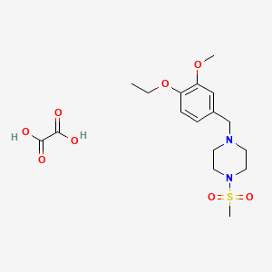 molecular formula C17H26N2O8S B3940283 1-(4-ethoxy-3-methoxybenzyl)-4-(methylsulfonyl)piperazine oxalate 