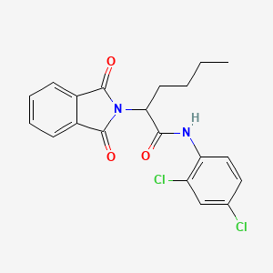 molecular formula C20H18Cl2N2O3 B3940291 N-(2,4-dichlorophenyl)-2-(1,3-dioxo-1,3-dihydro-2H-isoindol-2-yl)hexanamide 
