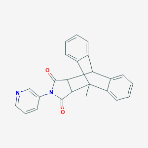 molecular formula C24H18N2O2 B394030 1-Methyl-17-(3-pyridinyl)-17-azapentacyclo[6.6.5.0~2,7~.0~9,14~.0~15,19~]nonadeca-2,4,6,9,11,13-hexaene-16,18-dione 