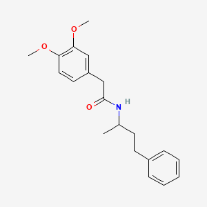 molecular formula C20H25NO3 B3940306 2-(3,4-dimethoxyphenyl)-N-(1-methyl-3-phenylpropyl)acetamide 