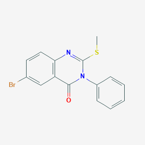 molecular formula C15H11BrN2OS B394034 6-Bromo-2-methylsulfanyl-3-phenylquinazolin-4-one CAS No. 18009-19-3