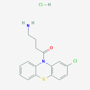 molecular formula C16H16Cl2N2OS B3940354 [4-(2-chloro-10H-phenothiazin-10-yl)-4-oxobutyl]amine hydrochloride 