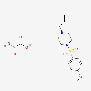 molecular formula C21H32N2O7S B3940361 1-cyclooctyl-4-[(4-methoxyphenyl)sulfonyl]piperazine oxalate 