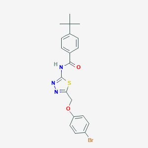 molecular formula C20H20BrN3O2S B394038 N-{5-[(4-bromophenoxy)methyl]-1,3,4-thiadiazol-2-yl}-4-tert-butylbenzamide 