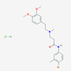 molecular formula C21H28BrClN2O3 B3940382 N~1~-(4-bromo-3-methylphenyl)-N~3~-[2-(3,4-dimethoxyphenyl)ethyl]-N~3~-methyl-beta-alaninamide hydrochloride 
