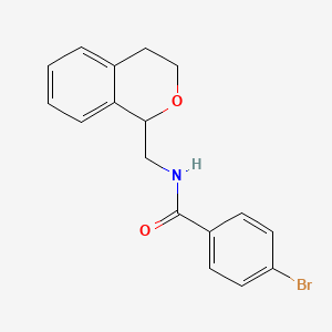molecular formula C17H16BrNO2 B3940408 4-bromo-N-(3,4-dihydro-1H-isochromen-1-ylmethyl)benzamide 