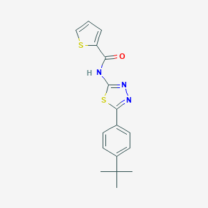 N-[5-(4-tert-butylphenyl)-1,3,4-thiadiazol-2-yl]thiophene-2-carboxamide