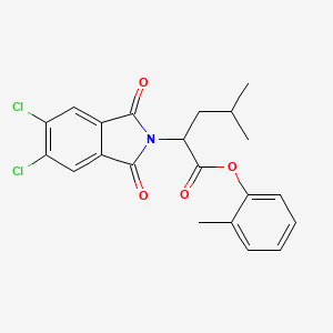 molecular formula C21H19Cl2NO4 B3940422 2-methylphenyl 2-(5,6-dichloro-1,3-dioxo-1,3-dihydro-2H-isoindol-2-yl)-4-methylpentanoate 