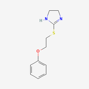 molecular formula C11H14N2OS B3940442 2-[(2-phenoxyethyl)thio]-4,5-dihydro-1H-imidazole 