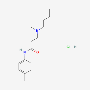 molecular formula C15H25ClN2O B3940448 N~3~-butyl-N~3~-methyl-N~1~-(4-methylphenyl)-beta-alaninamide hydrochloride 