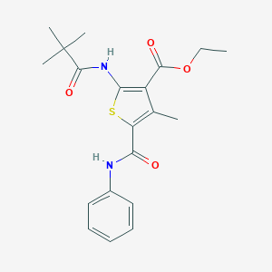 Ethyl 2-[(2,2-dimethylpropanoyl)amino]-4-methyl-5-(phenylcarbamoyl)thiophene-3-carboxylate