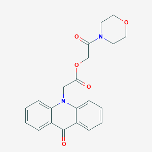 molecular formula C21H20N2O5 B3940462 2-(4-morpholinyl)-2-oxoethyl (9-oxo-10(9H)-acridinyl)acetate 