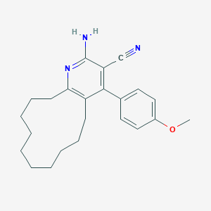 2-Amino-4-(4-methoxyphenyl)-5,6,7,8,9,10,11,12,13,14-decahydrocyclododeca[b]pyridine-3-carbonitrile