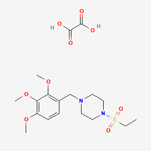 molecular formula C18H28N2O9S B3940489 1-(ethylsulfonyl)-4-(2,3,4-trimethoxybenzyl)piperazine oxalate 