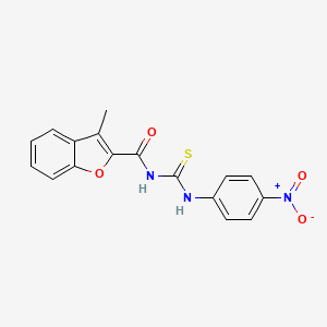 3-methyl-N-{[(4-nitrophenyl)amino]carbonothioyl}-1-benzofuran-2-carboxamide