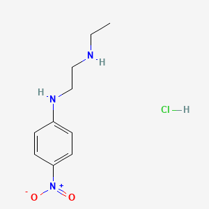 molecular formula C10H16ClN3O2 B3940496 N-ethyl-N'-(4-nitrophenyl)-1,2-ethanediamine hydrochloride 