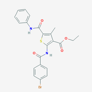 Ethyl 5-(anilinocarbonyl)-2-[(4-bromobenzoyl)amino]-4-methyl-3-thiophenecarboxylate