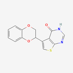 molecular formula C14H10N2O3S B3940509 5-(2,3-dihydro-1,4-benzodioxin-2-yl)thieno[2,3-d]pyrimidin-4(3H)-one 