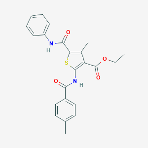 4-Methyl-2-(4-methyl-benzoylamino)-5-phenylcarbamoyl-thiophene-3-carboxylic acid