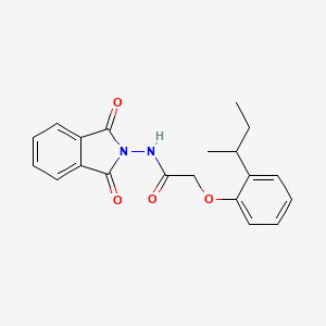 molecular formula C20H20N2O4 B3940543 2-(2-sec-butylphenoxy)-N-(1,3-dioxo-1,3-dihydro-2H-isoindol-2-yl)acetamide 