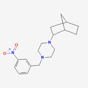 molecular formula C18H25N3O2 B3940555 1-bicyclo[2.2.1]hept-2-yl-4-(3-nitrobenzyl)piperazine 