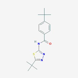 molecular formula C17H23N3OS B394057 4-tert-butyl-N-(5-tert-butyl-1,3,4-thiadiazol-2-yl)benzamide 