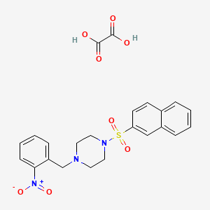 molecular formula C23H23N3O8S B3940570 1-(2-naphthylsulfonyl)-4-(2-nitrobenzyl)piperazine oxalate 