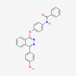 molecular formula C28H21N3O3 B3940604 N-(4-{[4-(4-methoxyphenyl)-1-phthalazinyl]oxy}phenyl)benzamide 