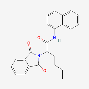 molecular formula C24H22N2O3 B3940611 2-(1,3-dioxo-1,3-dihydro-2H-isoindol-2-yl)-N-1-naphthylhexanamide 