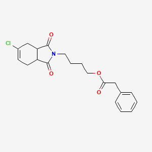 molecular formula C20H22ClNO4 B3940618 4-(5-chloro-1,3-dioxo-1,3,3a,4,7,7a-hexahydro-2H-isoindol-2-yl)butyl phenylacetate 