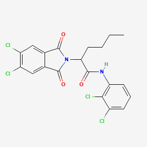 molecular formula C20H16Cl4N2O3 B3940625 2-(5,6-dichloro-1,3-dioxo-1,3-dihydro-2H-isoindol-2-yl)-N-(2,3-dichlorophenyl)hexanamide 