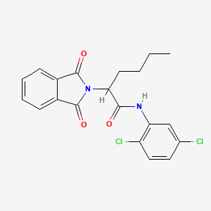 molecular formula C20H18Cl2N2O3 B3940635 N-(2,5-dichlorophenyl)-2-(1,3-dioxo-1,3-dihydro-2H-isoindol-2-yl)hexanamide 