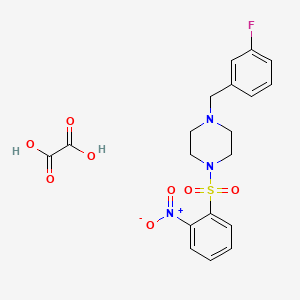 1-(3-fluorobenzyl)-4-[(2-nitrophenyl)sulfonyl]piperazine oxalate