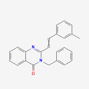 molecular formula C24H20N2O B3940645 3-benzyl-2-[2-(3-methylphenyl)vinyl]-4(3H)-quinazolinone 