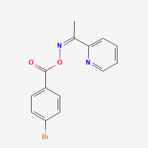 molecular formula C14H11BrN2O2 B3940675 1-(2-pyridinyl)ethanone O-(4-bromobenzoyl)oxime 