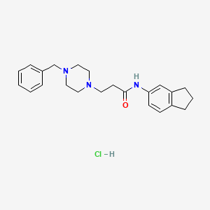 3-(4-benzyl-1-piperazinyl)-N-(2,3-dihydro-1H-inden-5-yl)propanamide hydrochloride
