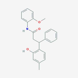 3-(2-hydroxy-4-methylphenyl)-N-(2-methoxyphenyl)-3-phenylpropanamide