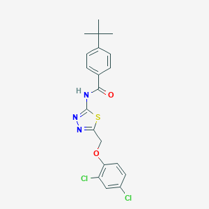 molecular formula C20H19Cl2N3O2S B394069 4-tert-butyl-N-{5-[(2,4-dichlorophenoxy)methyl]-1,3,4-thiadiazol-2-yl}benzamide 