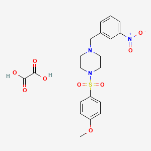 molecular formula C20H23N3O9S B3940698 1-[(4-methoxyphenyl)sulfonyl]-4-(3-nitrobenzyl)piperazine oxalate 