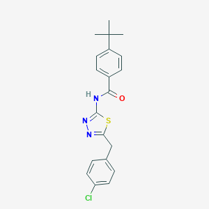 4-tert-butyl-N-[5-(4-chlorobenzyl)-1,3,4-thiadiazol-2-yl]benzamide