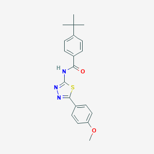 molecular formula C20H21N3O2S B394071 4-tert-butyl-N-[5-(4-methoxyphenyl)-1,3,4-thiadiazol-2-yl]benzamide 