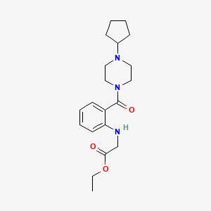 ethyl ({2-[(4-cyclopentylpiperazin-1-yl)carbonyl]phenyl}amino)acetate