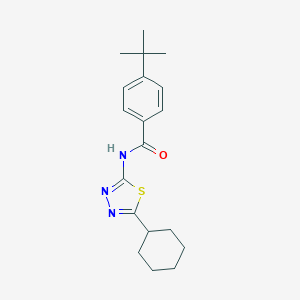 molecular formula C19H25N3OS B394073 4-tert-butyl-N-(5-cyclohexyl-1,3,4-thiadiazol-2-yl)benzamide 